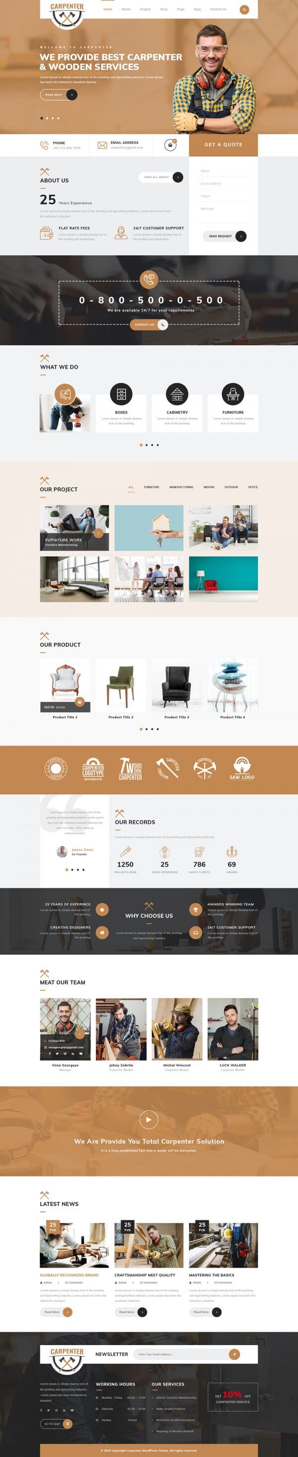 Carpenter WordPress Theme