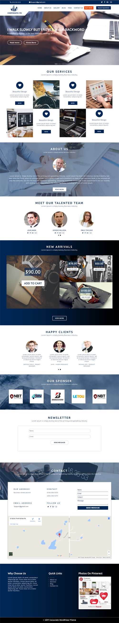 Free Corporate WordPress Theme