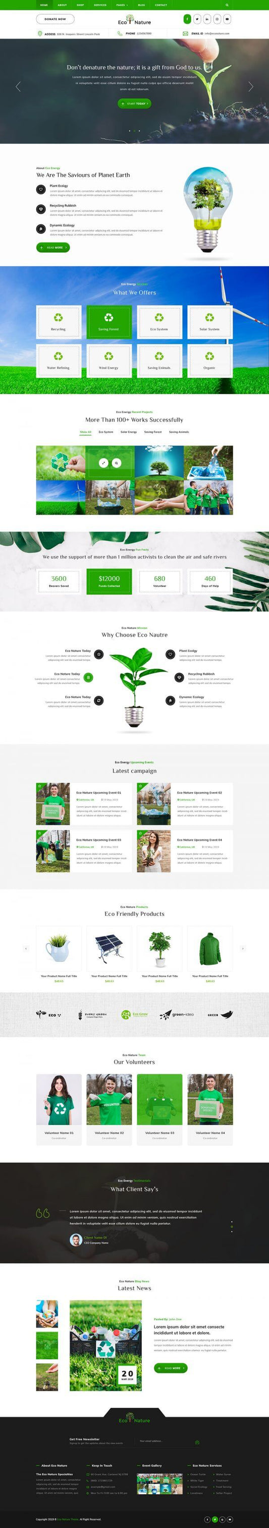 Eco Nature WordPress Theme