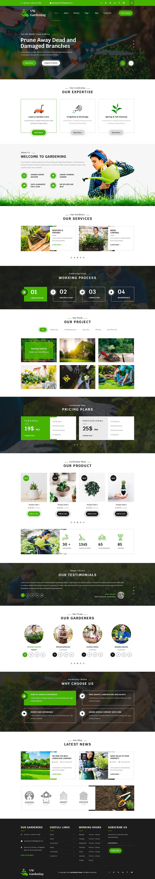 Free Landscaping WordPress Theme