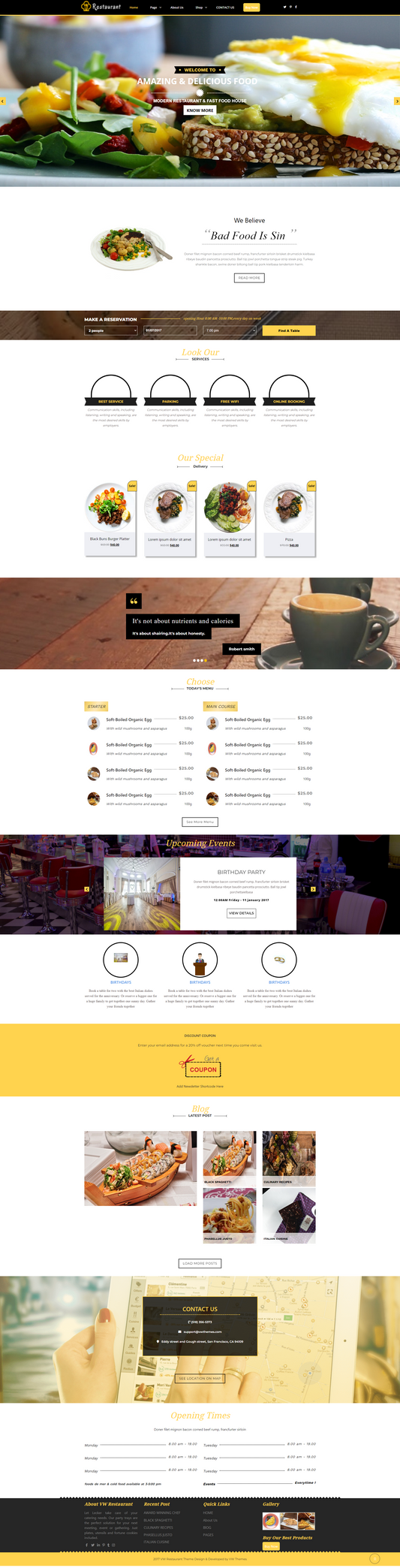 Restaurant WordPress Theme