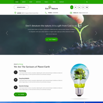 Free Eco Nature WordPress Theme