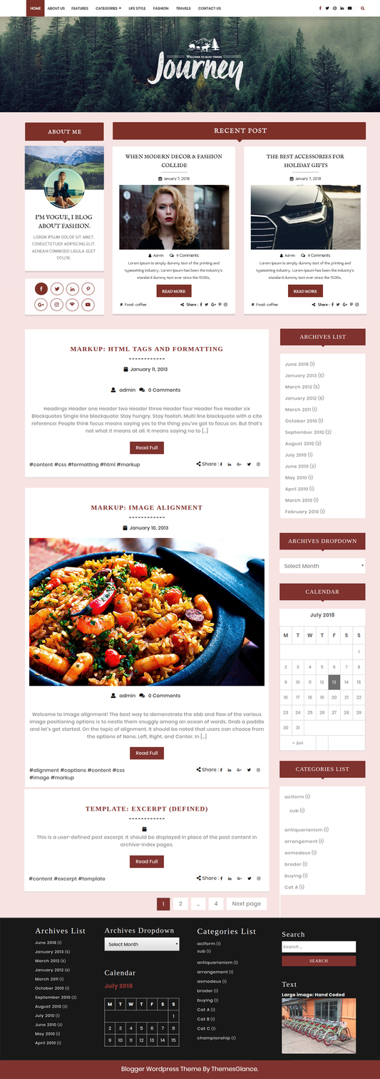 Free Blogger WordPress Theme