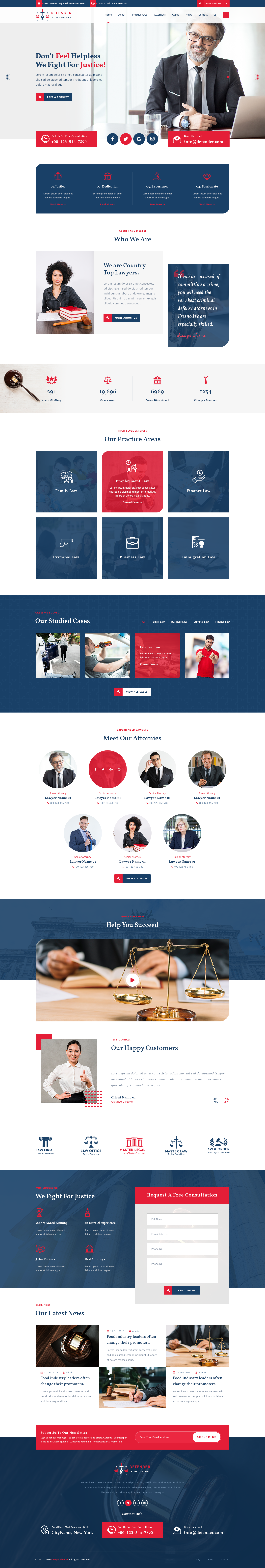 Free Law Firm WordPress Theme