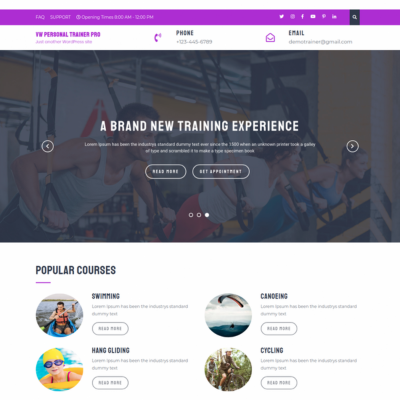 Personal Trainer WordPress Theme