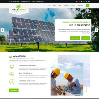 Solar Energy WordPress Theme