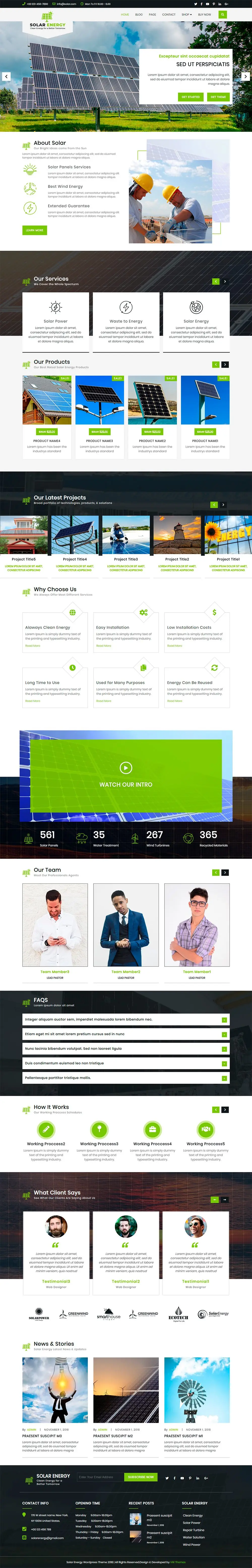 Solar Energy WordPress Theme