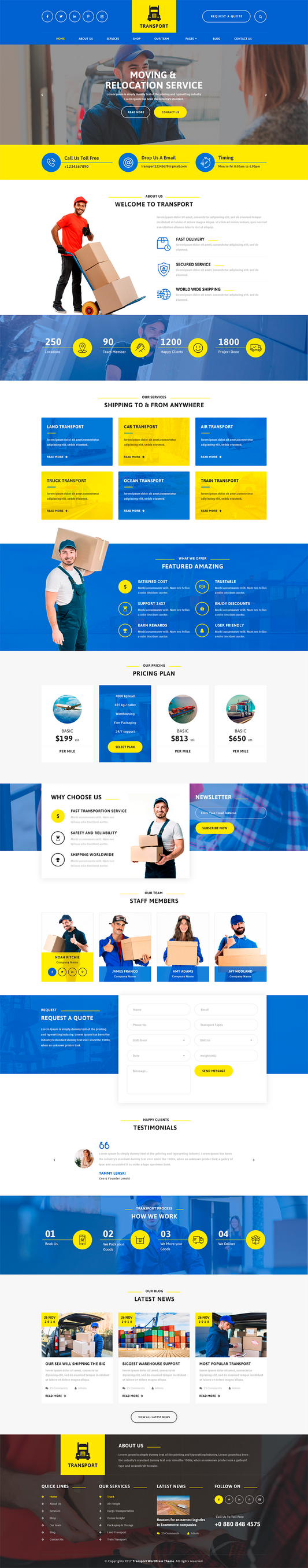 Transport WordPress Theme